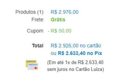 Imagem na descrição da promoção