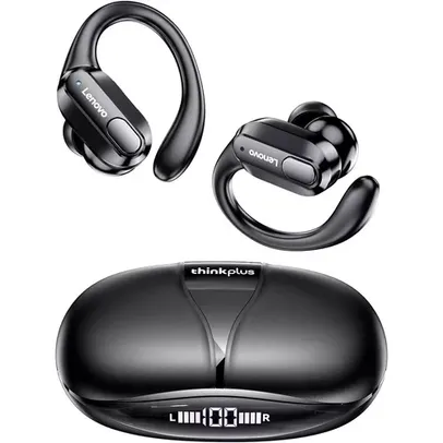 Fone de Ouvido Bluetooth 5.3 Sem Fio Lenovo XT8 Resistente à Água Preto