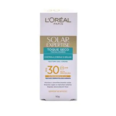 Protetor Solar L'Oréal Paris Solar Expertise Facial Toque Seco, FPS 30, 50g | R$30