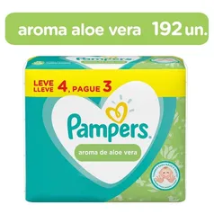 [AME R$ 21,57] Lenços Umedecidos Pampers Aroma de Aloe Vera 192 Unidades