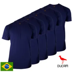 Camiseta Básica Masculina Lisa Algodão Fio 30