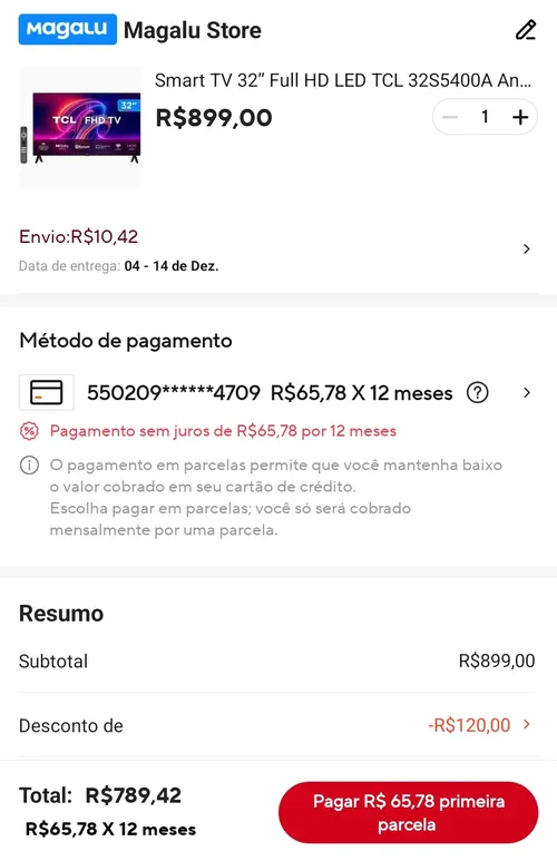 Imagem na descrição da promoção