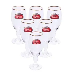 Jogo De Taças Para Cerveja Stella Artois Vidro 250ml 6 Peças por R$ 21