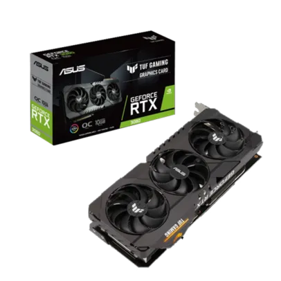 Placa de Vídeo Asus TUF Geforce, RTX 3080 OC, LHR, 10GB, V2 GDDR6X, DLSS, Ray Tracing, TUF-RTX3080-O