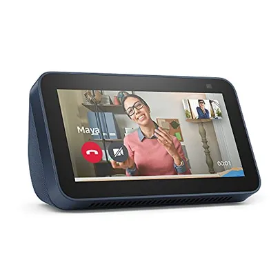 Novo Echo Show 5 (2ª Geração, versão 2021): Smart Display de 5" com Alexa e câmera de 2 MP - Cor Azul