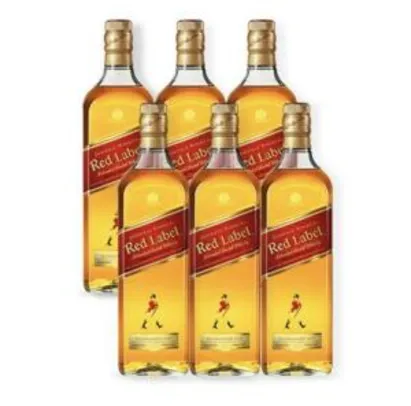 [APP] Combo Whisky Johnnie Walker Red Label 1L - 6 Unidades | R$316