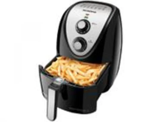 Fritadeira Elétrica sem Óleo/Air Fryer Mondial - Grand Family Inox AFN-50-BI Preto 5L com Timer