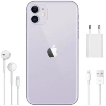 [AME + Cartão sub R$3.519 ] iPhone 11 128GB Roxo | R$4.399