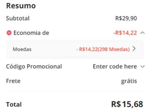 Imagem na descrição da promoção