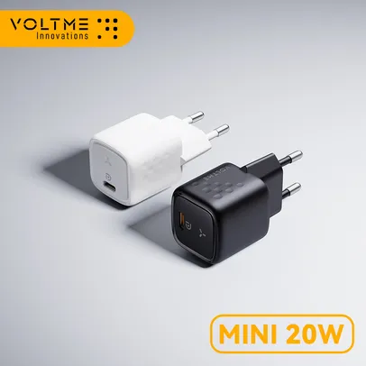 [Taxa inclusa] Carregador Voltme 20w Mini com saída Tipo C - Carregamento Rápido