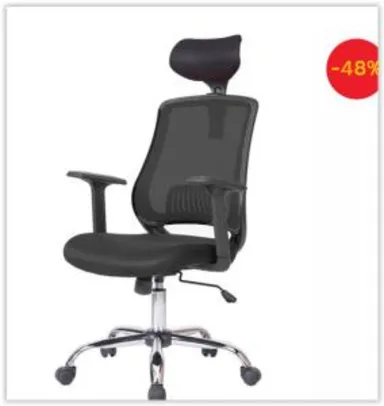 Cadeira Home Office Finlandek Max com Função Relax e Regulagem de Altura a Gás - R$414