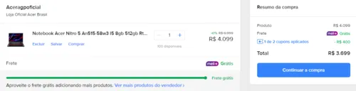 Imagem na descrição da promoção