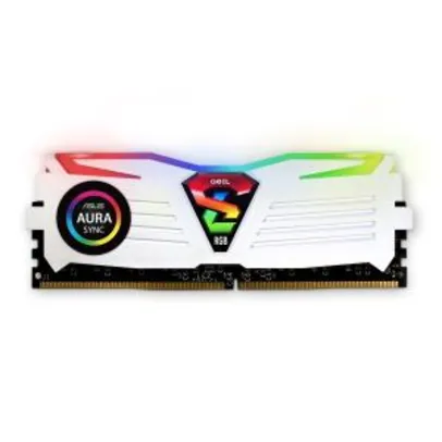 Memória DDR4 Geil Super Luce RGB, 8GB 3000MHZ, White, GALWS48GB3000C16ASC