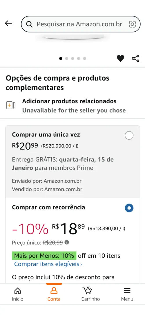 Imagem na descrição da promoção