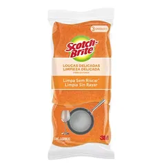 Esponja Scotch Brite Não Risca Laranja c/3 (adicionando 10 pacotes)