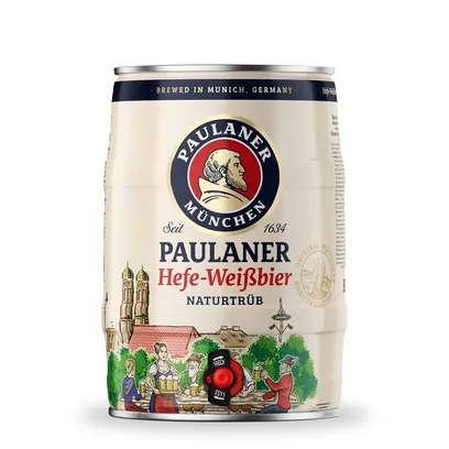 Foto do produto Cerveja Paulaner Hefe Weissbier Barril 5 L