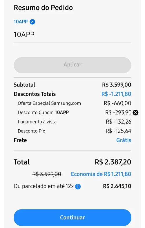 Imagem na descrição da promoção