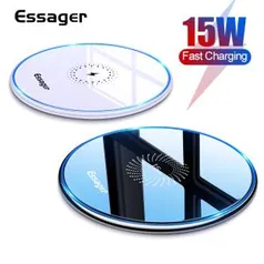 Carregador sem fio Essager 15w Qi | R$25