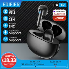 EDIFIER X2 TWS Earbuds Wireless Earphones Bluetooth 5.1 voice assistant