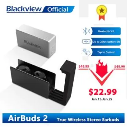 Fone de Ouvido Blackview AirBuds 2 TWS Bluetooth 5.0 | R$127