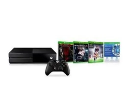 Saindo por R$ 1095: Console Xbox One 500GB Preto Microsoft 1 Controle sem fio + 1 jogo via Download + 2 Jogos para Xbox One por R$ 1095 | Pelando