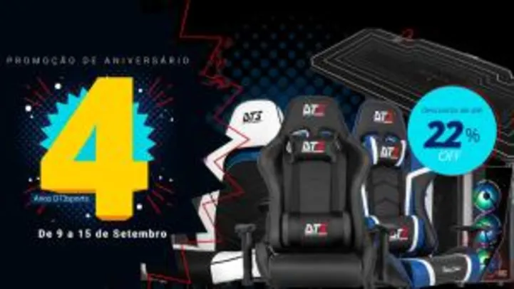 Até 22% off em toda loja DT3 Sports de 9 a 15 de setembro!