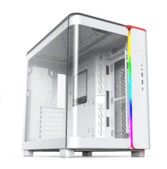 Gabinete Gamer Montech King 95, ARGB, Mid Tower, Vidro Temperado, ATX, White, Sem Fonte, Sem Fan