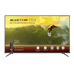 Smart TV LED 50" 4K TCL 50P8M com Android TV | R$1.994