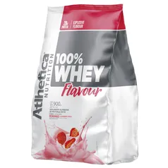 [AME R$75] 100% Whey Protein 900g Flavour - Atlhetica Nutrition - Morango