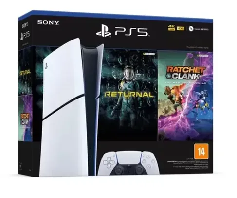 Console PlayStation 5 Digital SLIM com 2 jogos