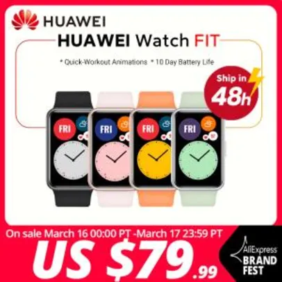 Smartwatch Huawei Watch Fit | R$481
