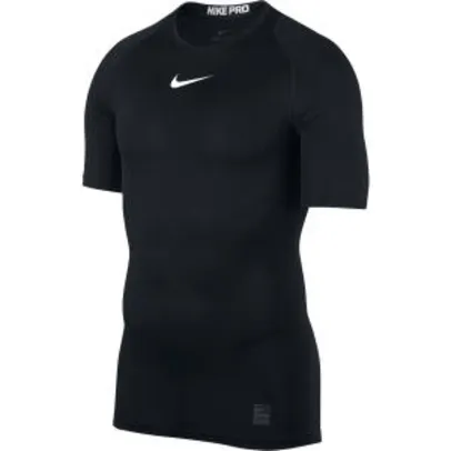 Camiseta Compressão Nike Pro Masculina - Preto e Branco