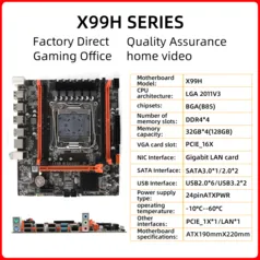 Motherboard Suporte Soquete RAM DDR4, X99H Mainboard, CPU LGA 2011 V3