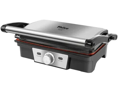 Foto do produto Grill Philco PGR19PI Inox Antiaderente Redstone 1500W - 220V