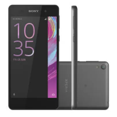 Smartphone Sony Xperia E5 - 16GB Preto 4G Tela 5" Câmera 13MP Android 6.0 Claro - R$498