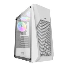 Gabinete Gamer Aigo DarkFlash DK150, Mid-Tower, Com 3 Fans, lateral de vidro, Branco, DK150-WH