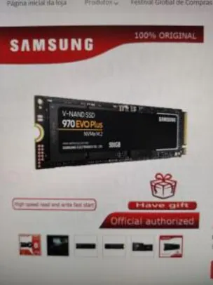SSD M.2 nvme Samsung 970 evo | R$616