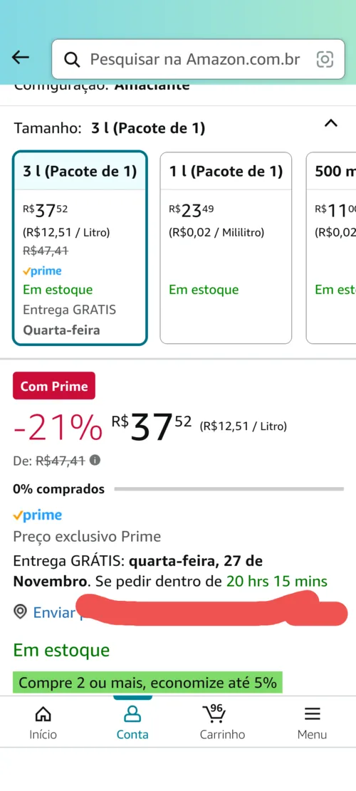 Imagem na descrição da promoção