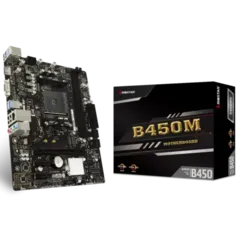 Placa Mãe Biostar B450MH, Chipset B450, AMD AM4, mATX, DDR4