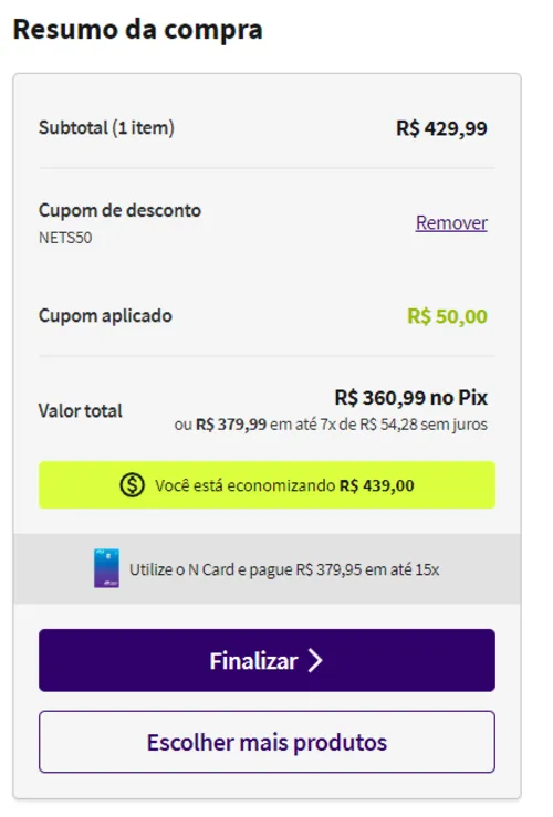 Imagem na descrição da promoção