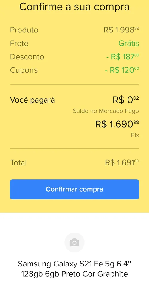 Imagem na descrição da promoção