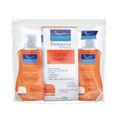 Kit Facial Nupill Firmness Intensive Vitamina C Sabonete Líquido + Creme Facial + Loção Tônica R$35