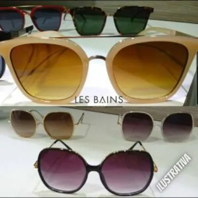 Até R$100 | Óculos de Sol Les Bains - Vários Modelos