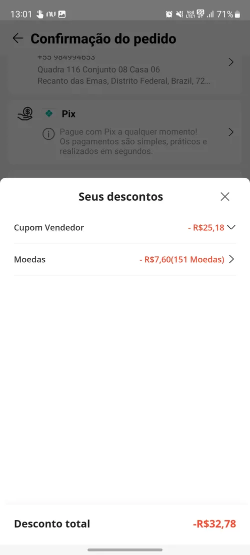 Imagen na descrição da promoção