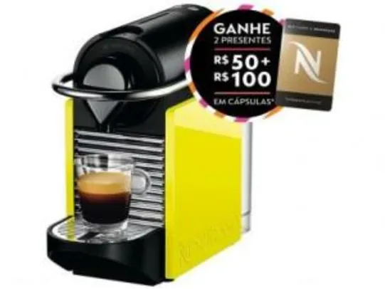 Maquina de café expresso Nespresso Pixie Clips + 150 em cápsulas por R$ 270