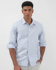 Camisa social masculina slim listras azul | Original by Riachuelo