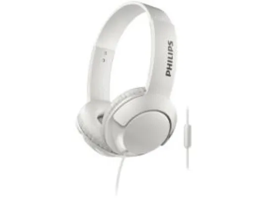 Headphone/Fone de Ouvido Philips com Microfone - Bass+ | R$60