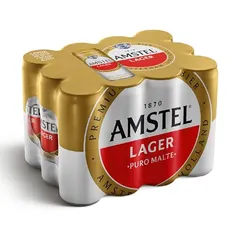 3X Pack Amstel Cerveja Lager - 12latas de 350ml