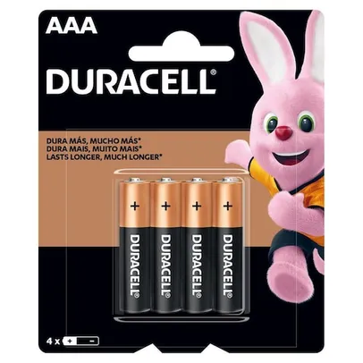 Duracell Pilha Alcalina Aaa Com 4Un