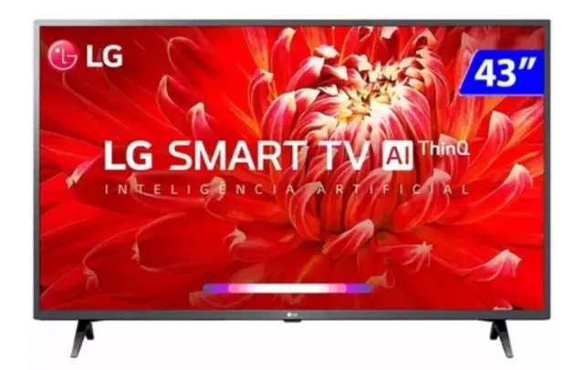 Smart TV LG LED 43 Polegadas Full HD WiFi WebOS Quad Core AI ThinQ 43LM6370PSB